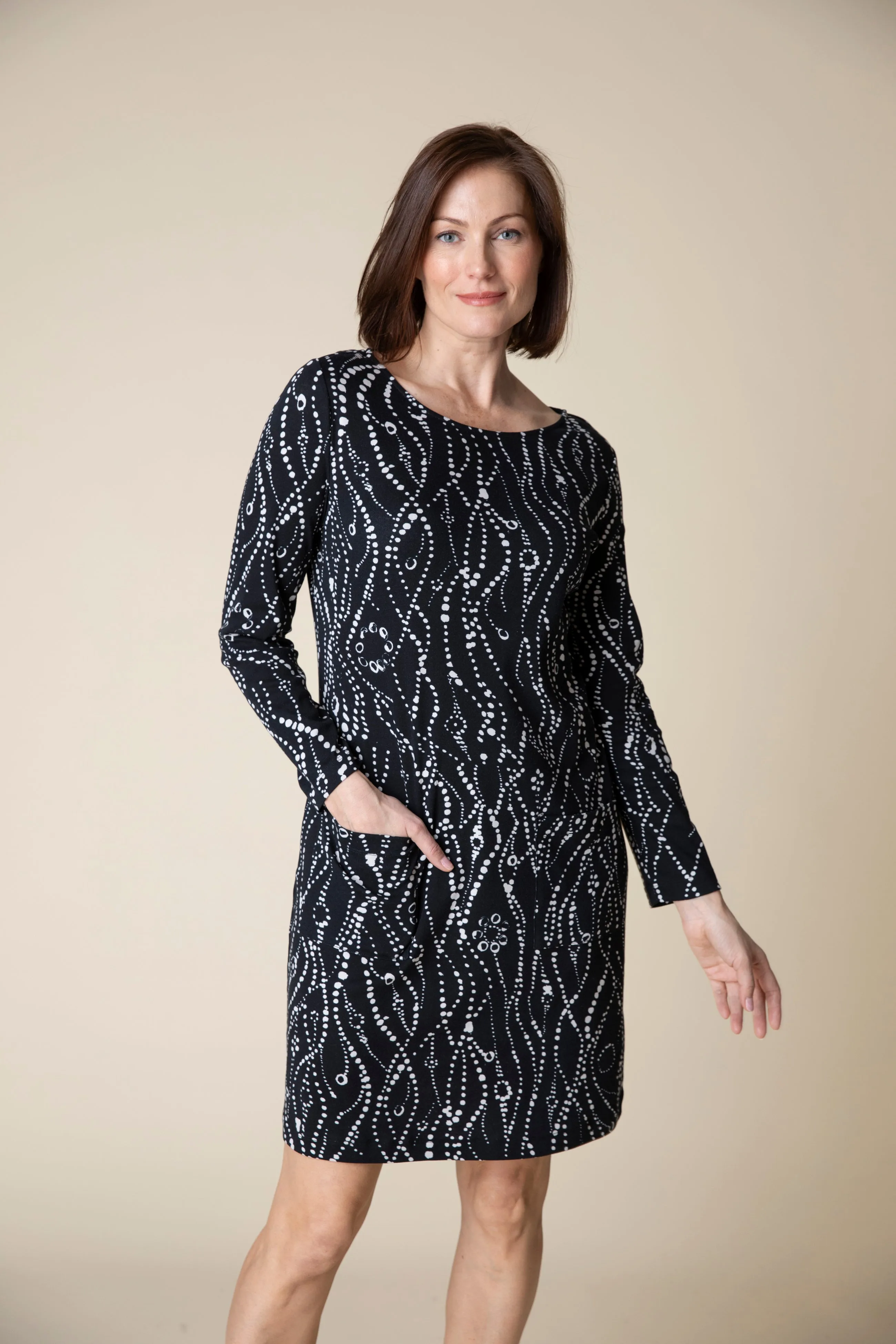 HABITAT - EASY POCKET DRESS WAVY DOTS