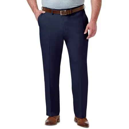 Haggar Men's Big & Tall Premium Comfort Stretch Dress Pants Blue 44 x 32
