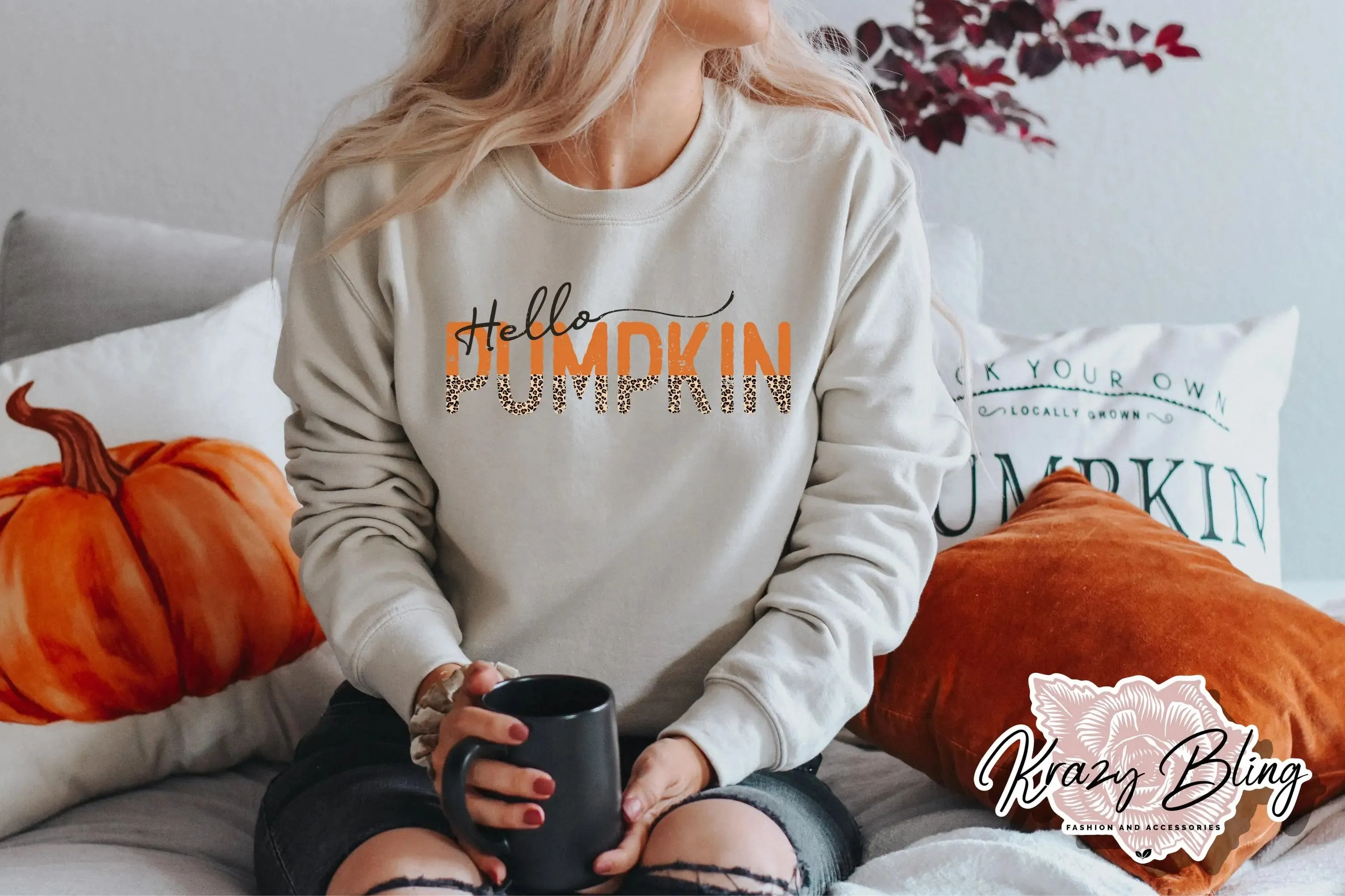 Hello Pumpkin Fall Sweater