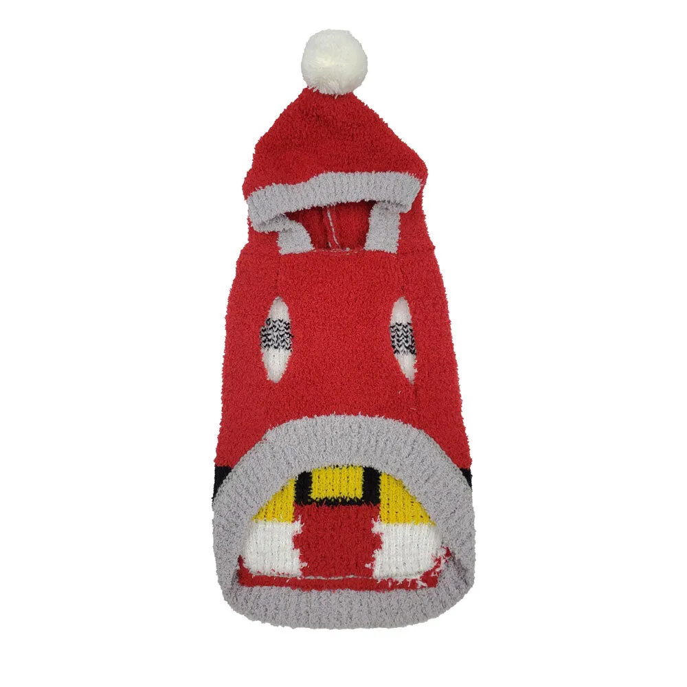 Hip Doggie Chenille Santa Hoodie