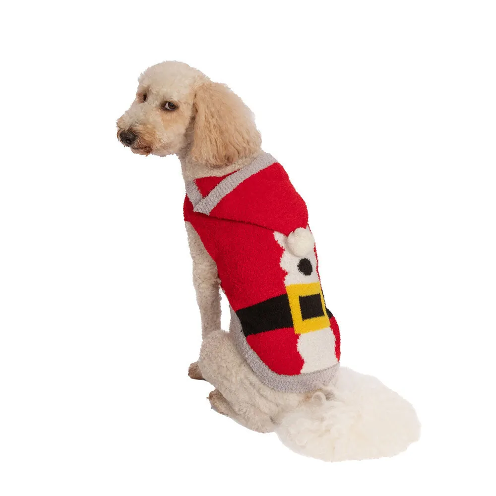 Hip Doggie Chenille Santa Hoodie