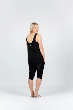 Home-Lee - 3/4 Apartment Pants - Black with Black X