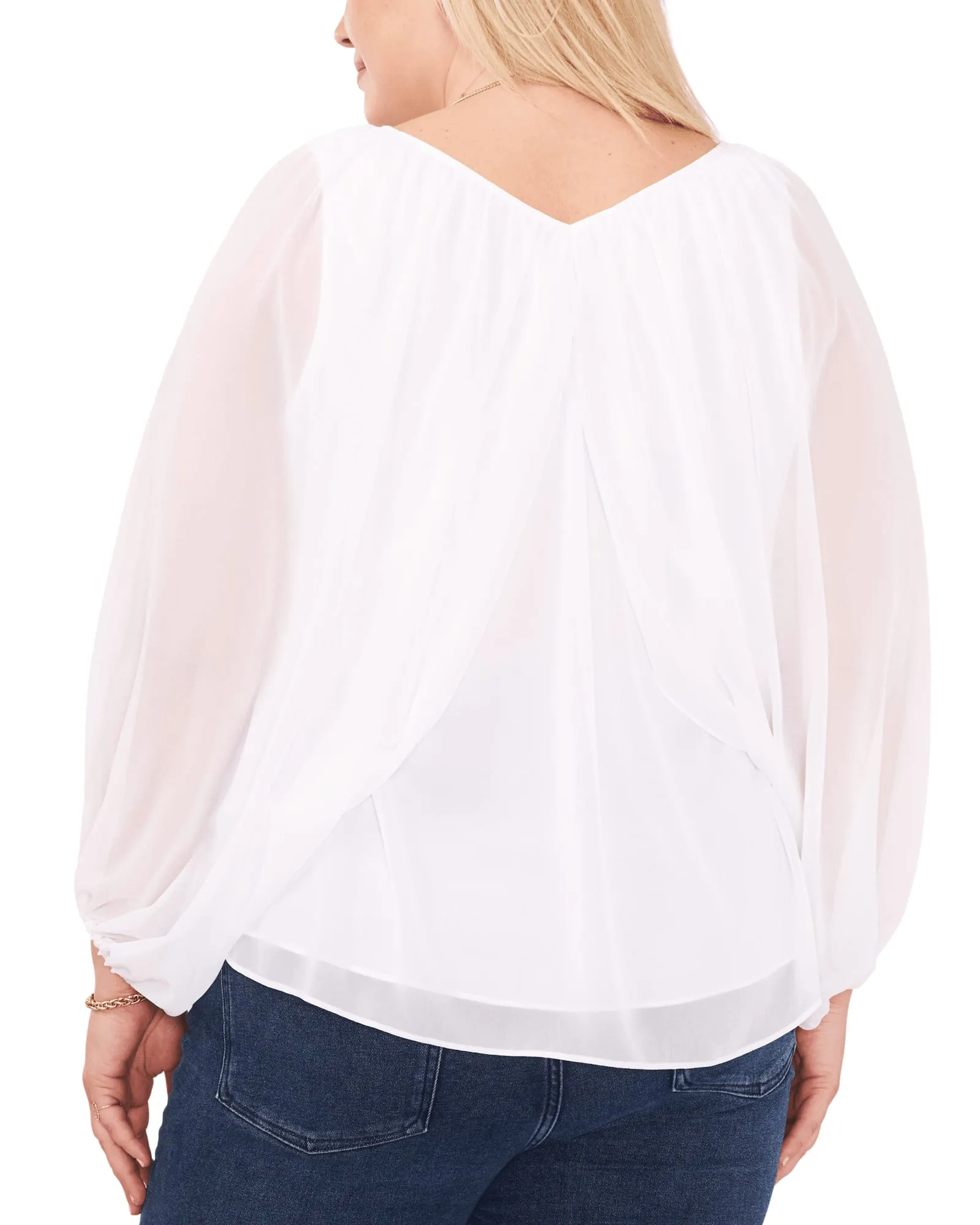 Ivy Bubble Sleeve Blouse | ULTRA WHITE
