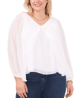 Ivy Bubble Sleeve Blouse | ULTRA WHITE