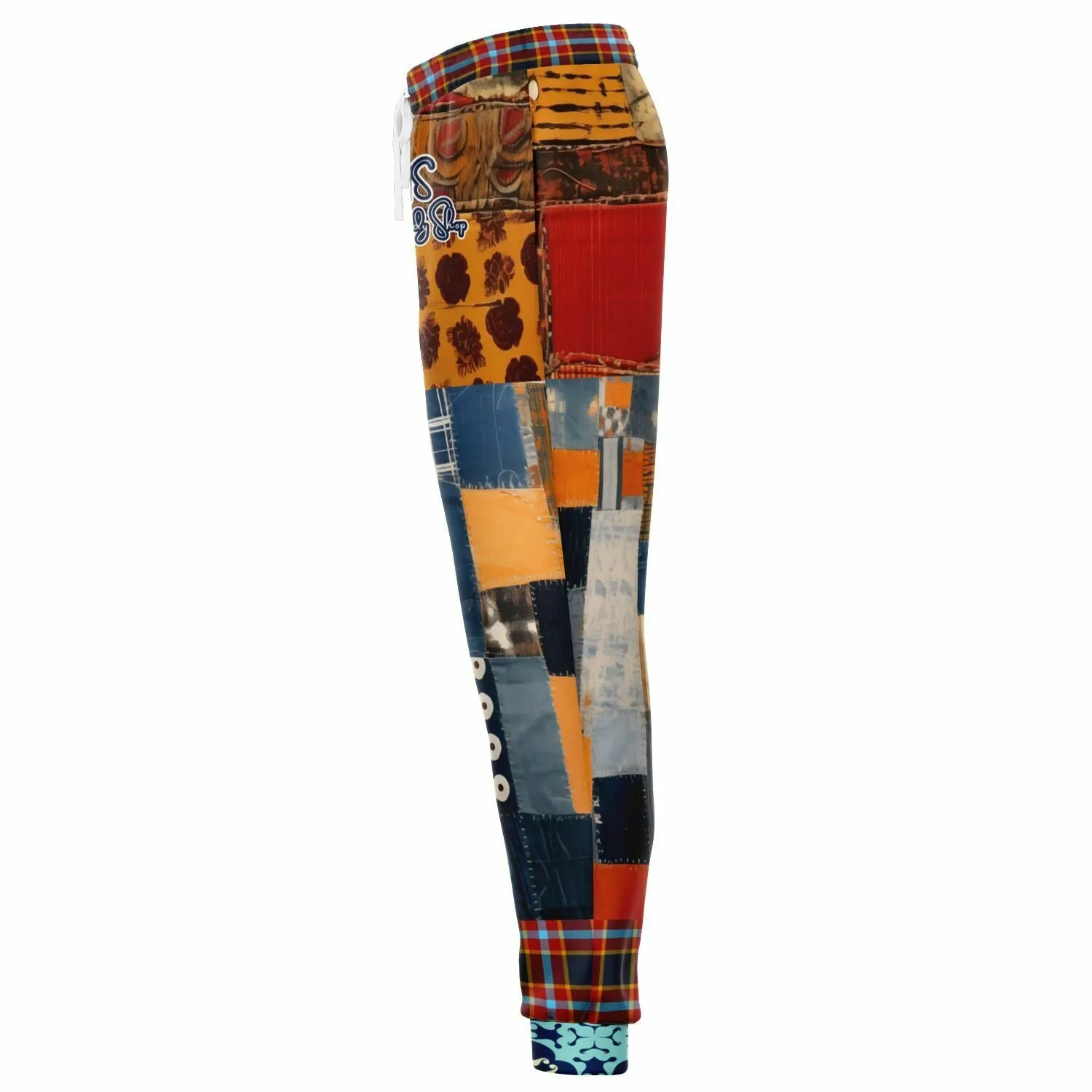 Jack Russell Denim Patchwork Eco-Poly Unisex Joggers
