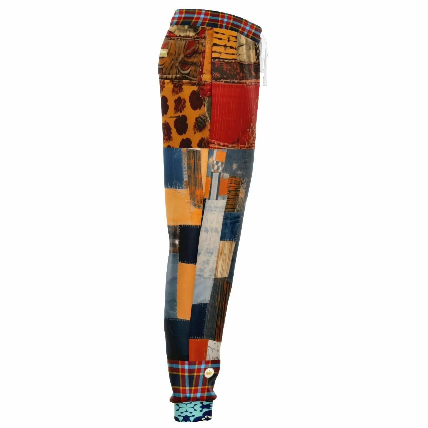 Jack Russell Denim Patchwork Eco-Poly Unisex Joggers