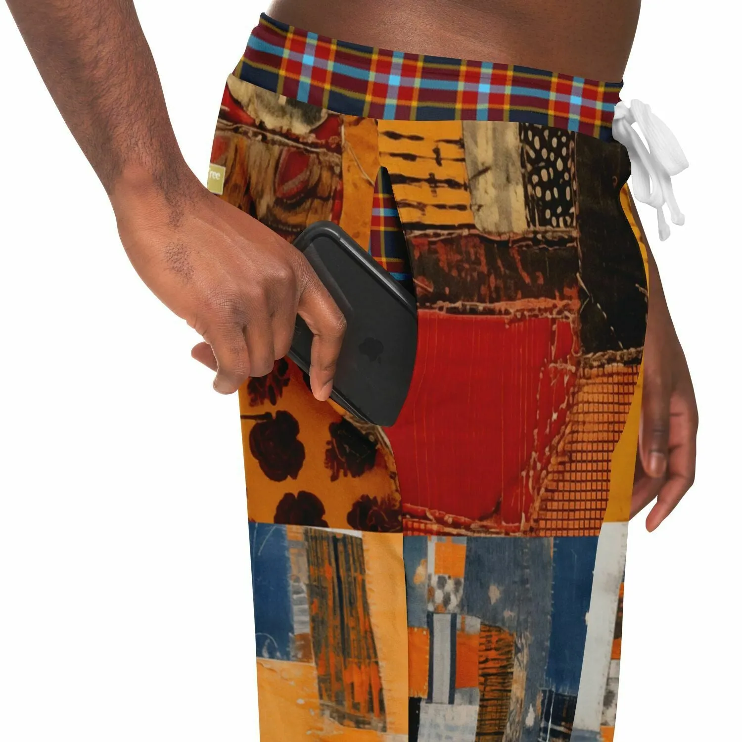 Jack Russell Denim Patchwork Eco-Poly Unisex Joggers