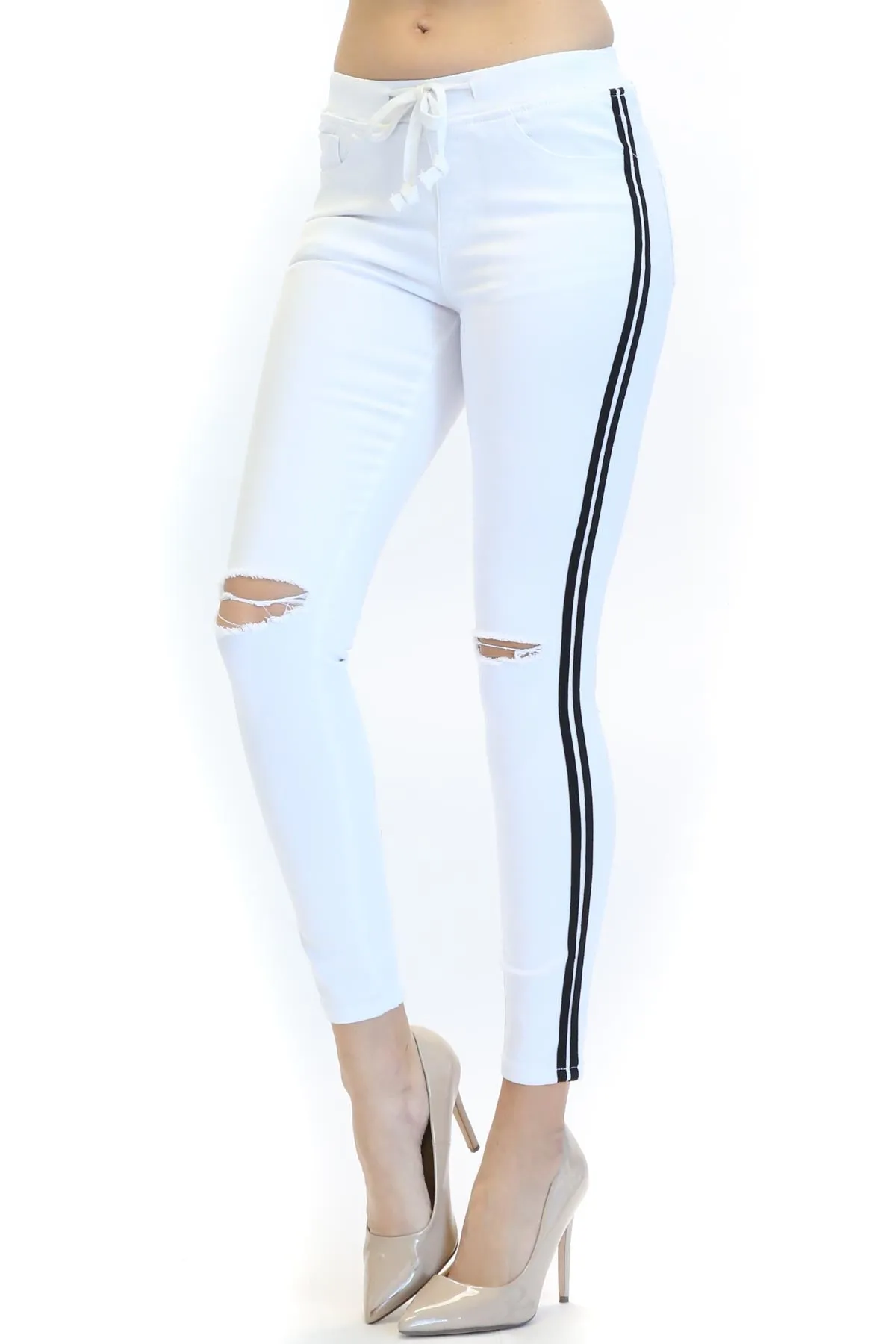 Jean Lee Knee Slit Jogger Plus