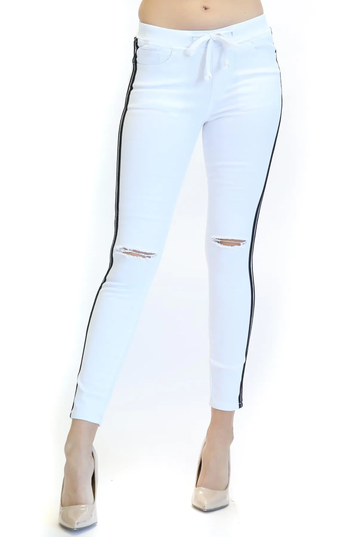 Jean Lee Knee Slit Jogger Plus