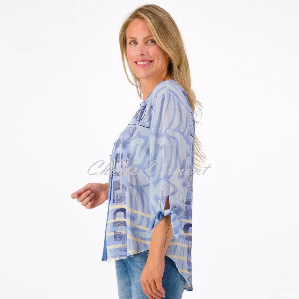 Just White Blouse with Rhinestone Detail - Style J2978