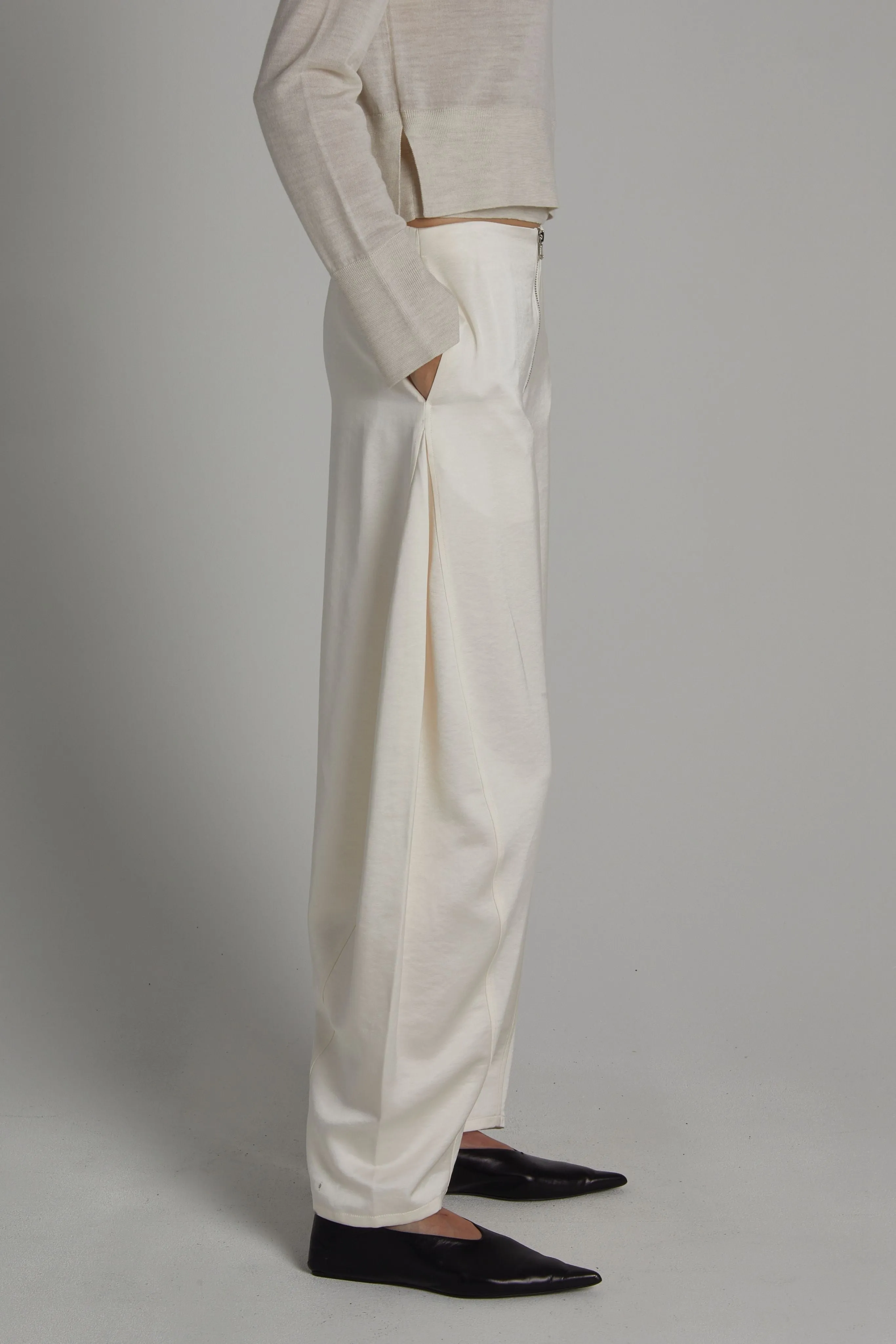 Lance Zipper Pant, Ivory