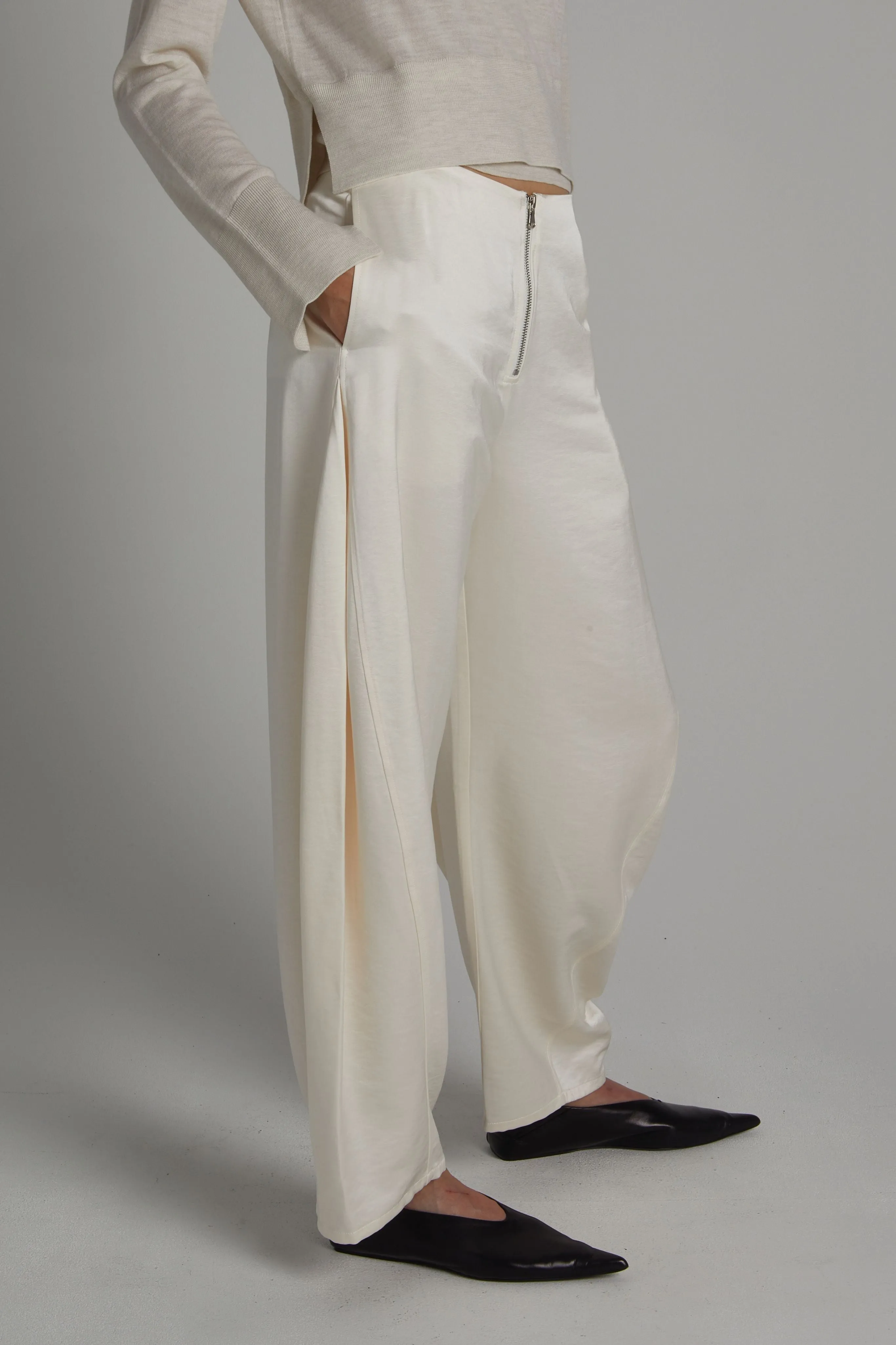 Lance Zipper Pant, Ivory