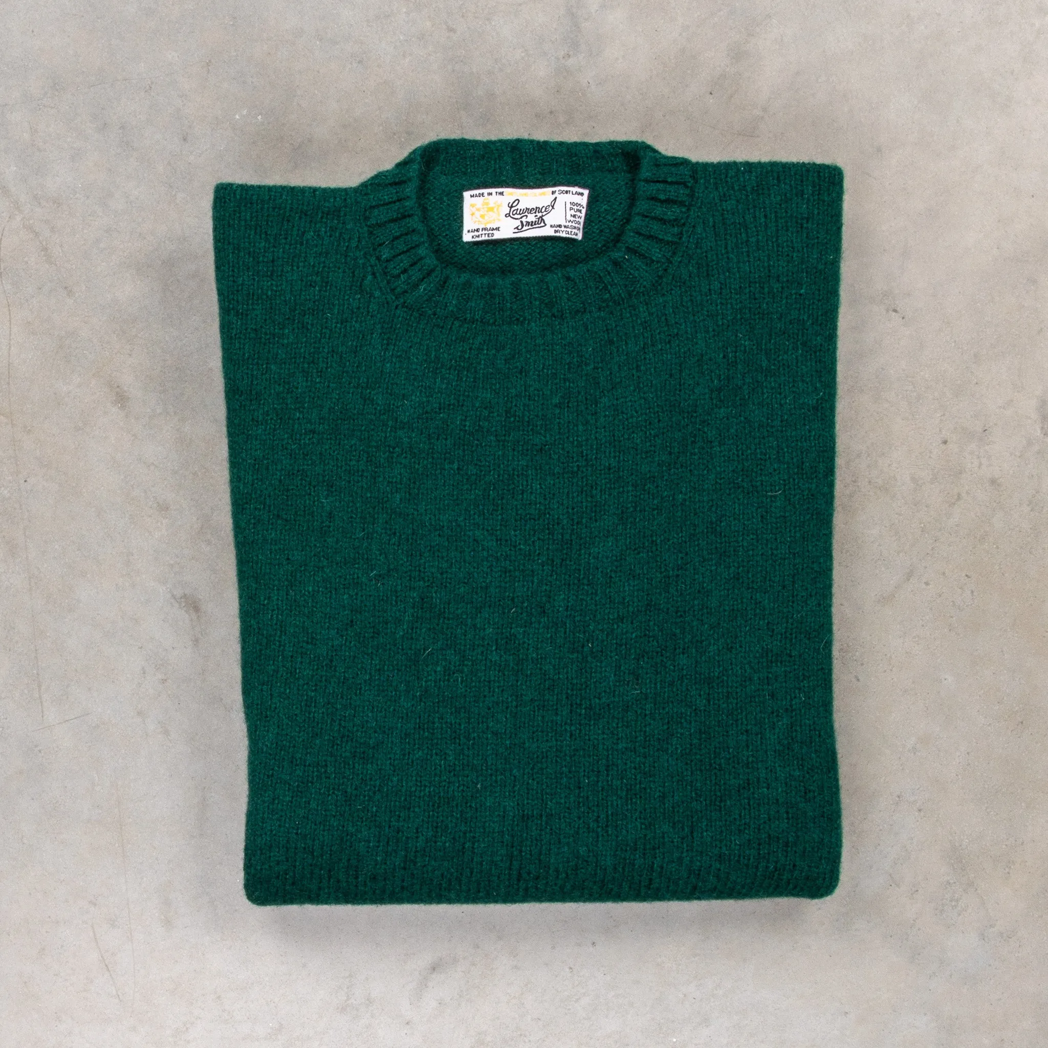 Laurence J. Smith Super Soft Seamless Crew Neck Pullover Forest