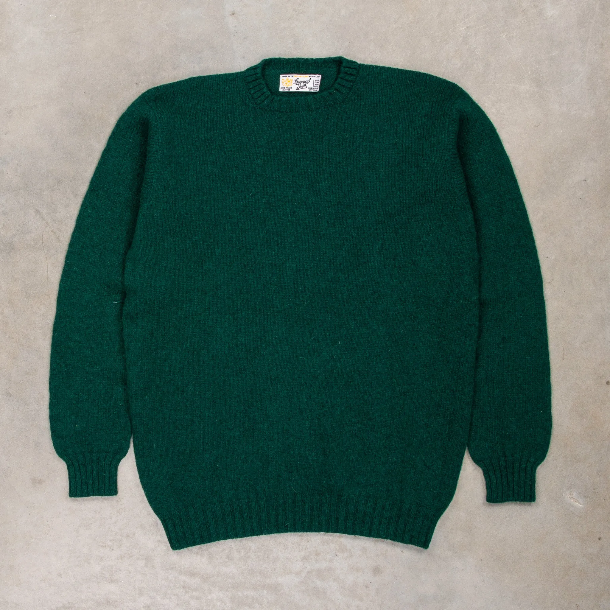 Laurence J. Smith Super Soft Seamless Crew Neck Pullover Forest