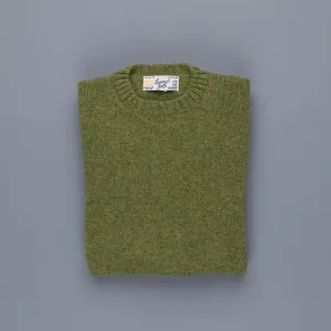 Laurence J. Smith Super soft Seamless Crew Neck Pullover Olive Groove