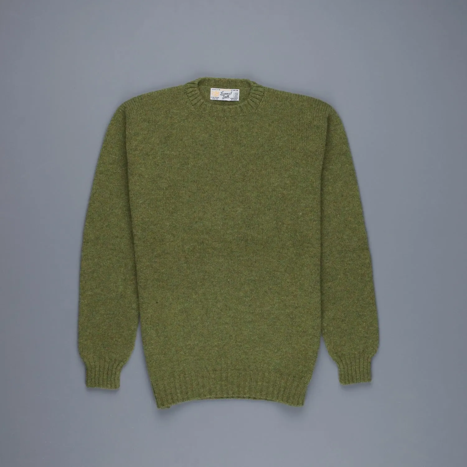 Laurence J. Smith Super soft Seamless Crew Neck Pullover Olive Groove