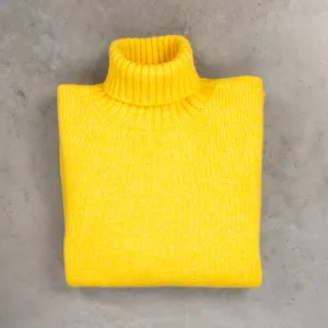 Laurence J. Smith Super Soft Seamless Roll Neck Pullover Lemon Zest