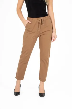 M Made in Italy – Adjustable Waist Tapered Leg Pull-On Pants