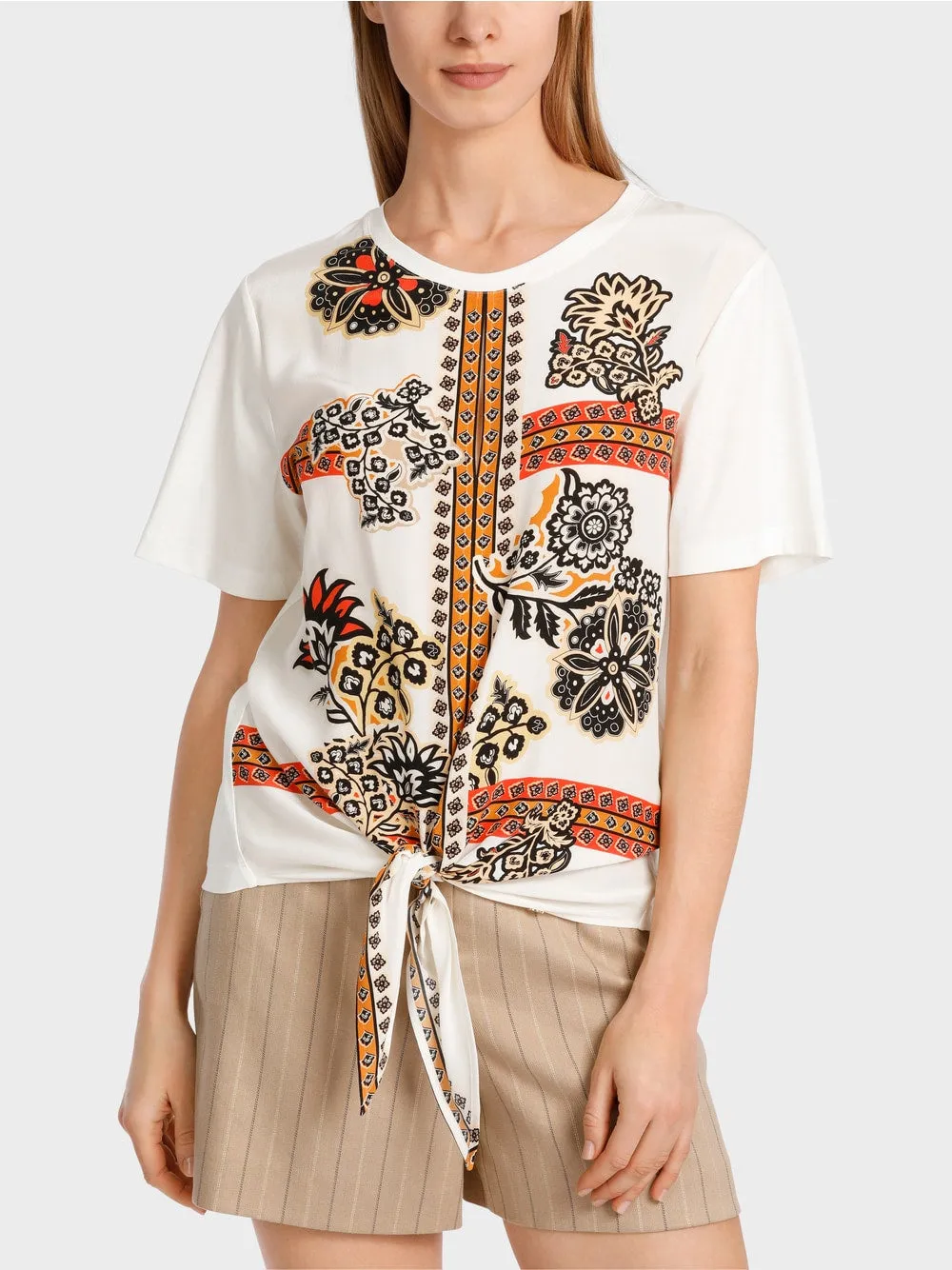 Marc Cain Off White Blouse in material mix