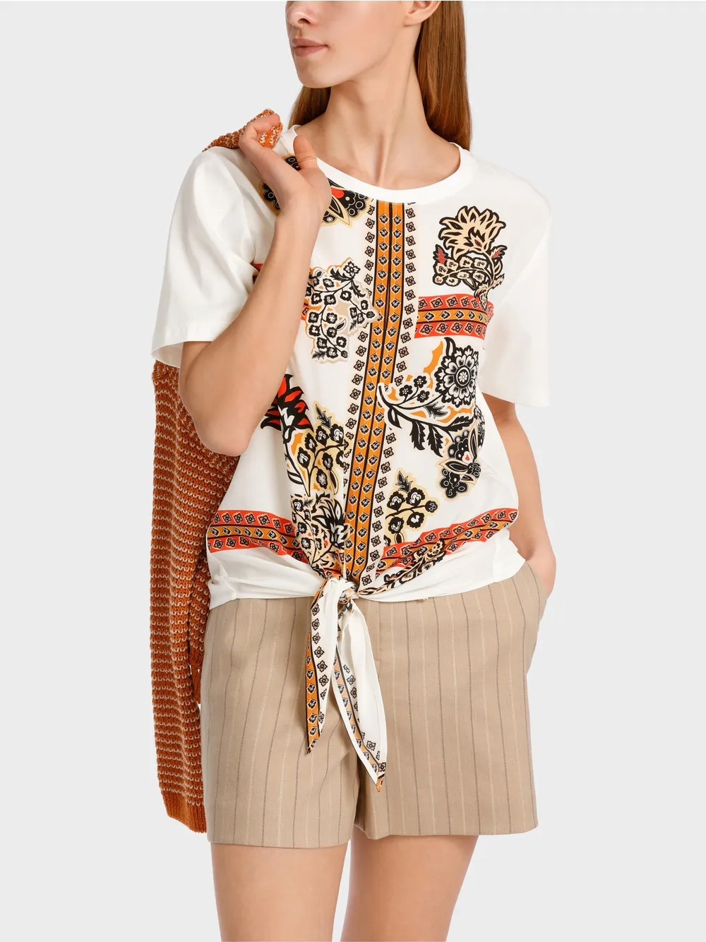 Marc Cain Off White Blouse in material mix