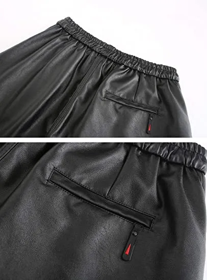 Men's Leather Joggers pants