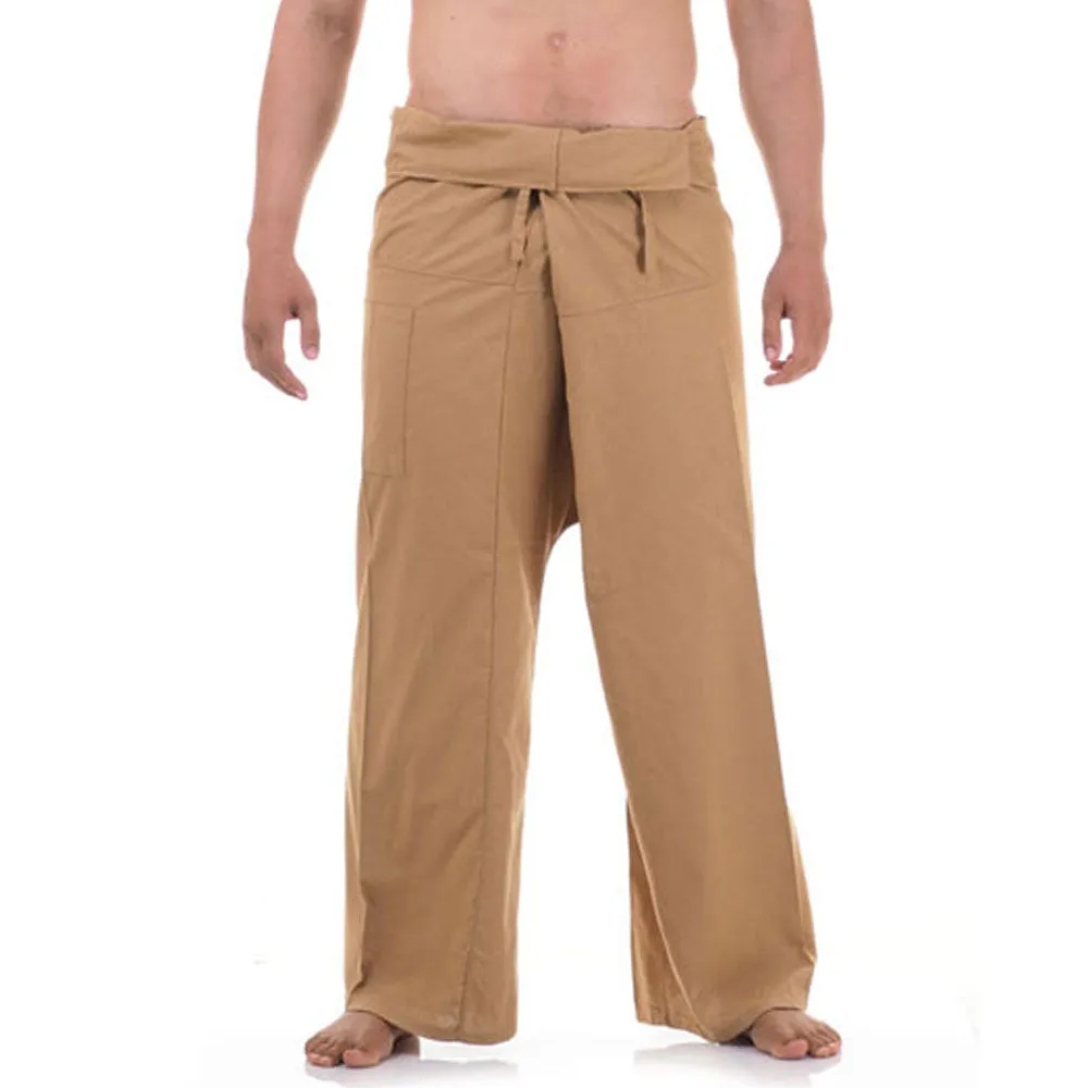 Men's Thai Fisherman Pants Earthy Brown