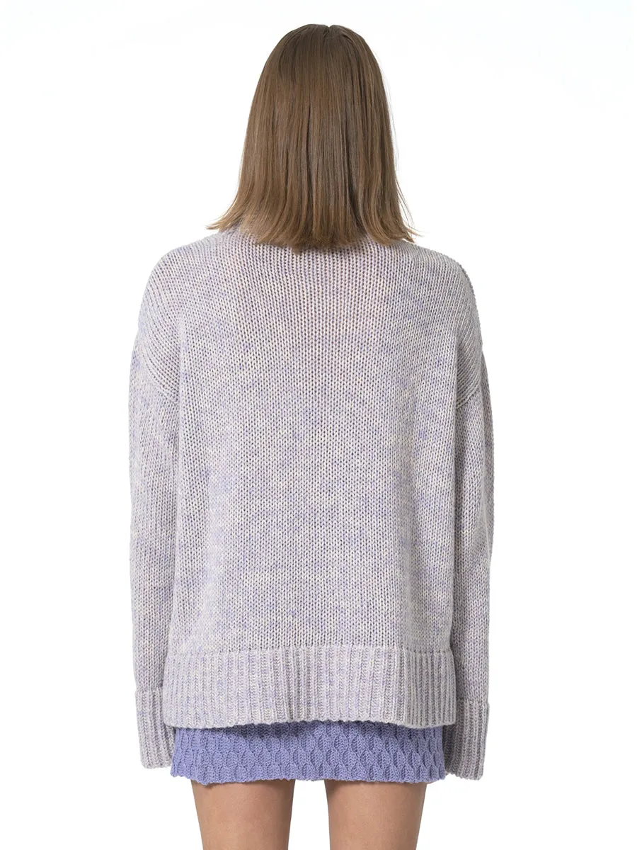 Merino Oversized Turtleneck - Digital Lavender