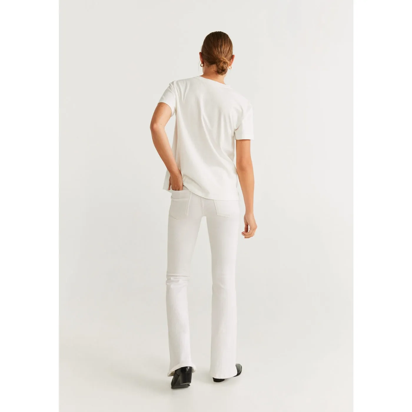 MNG Bowie Cotton White Tshirt