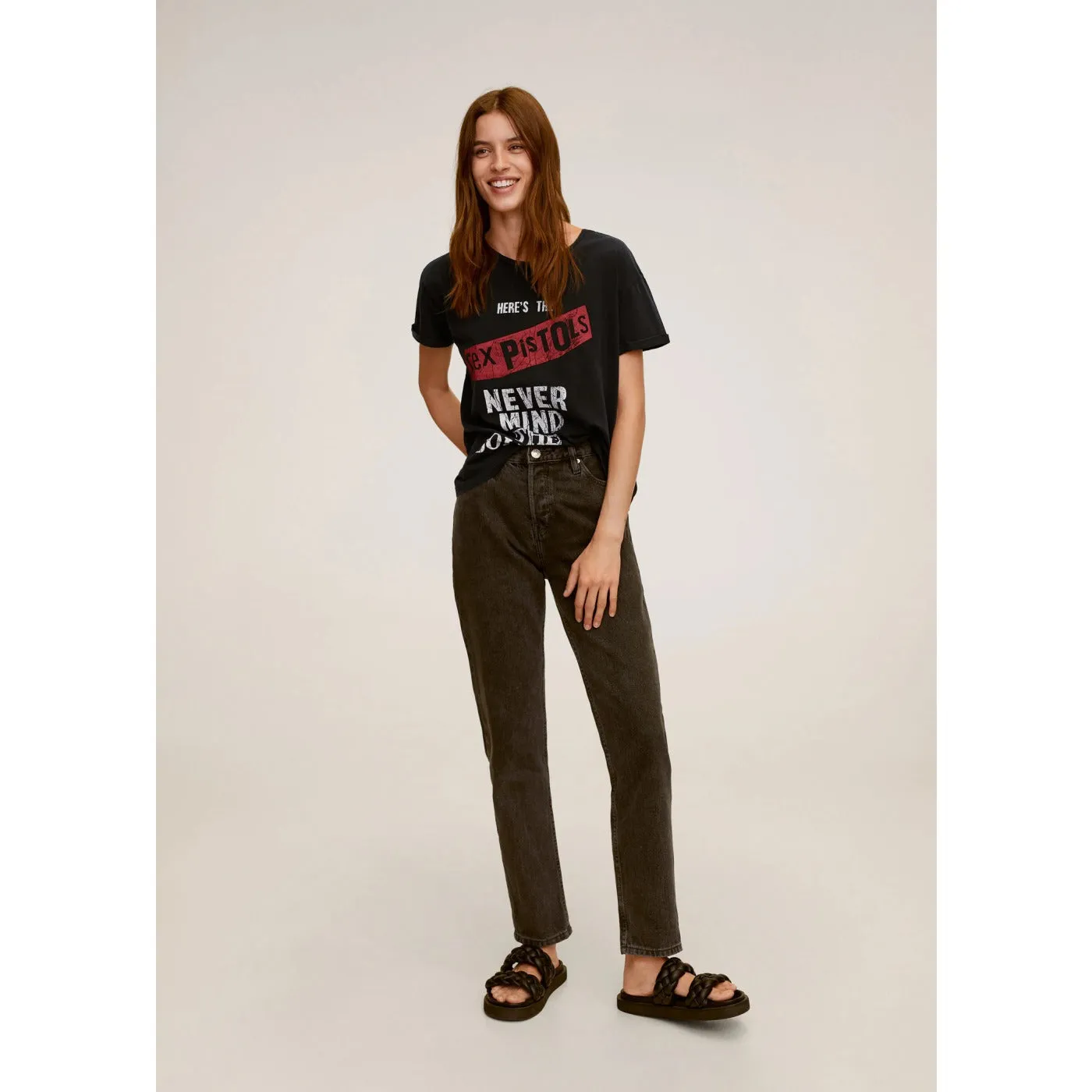 MNG Charcoal Pistols Printed Tshirt