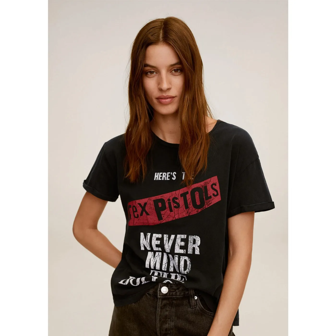 MNG Charcoal Pistols Printed Tshirt