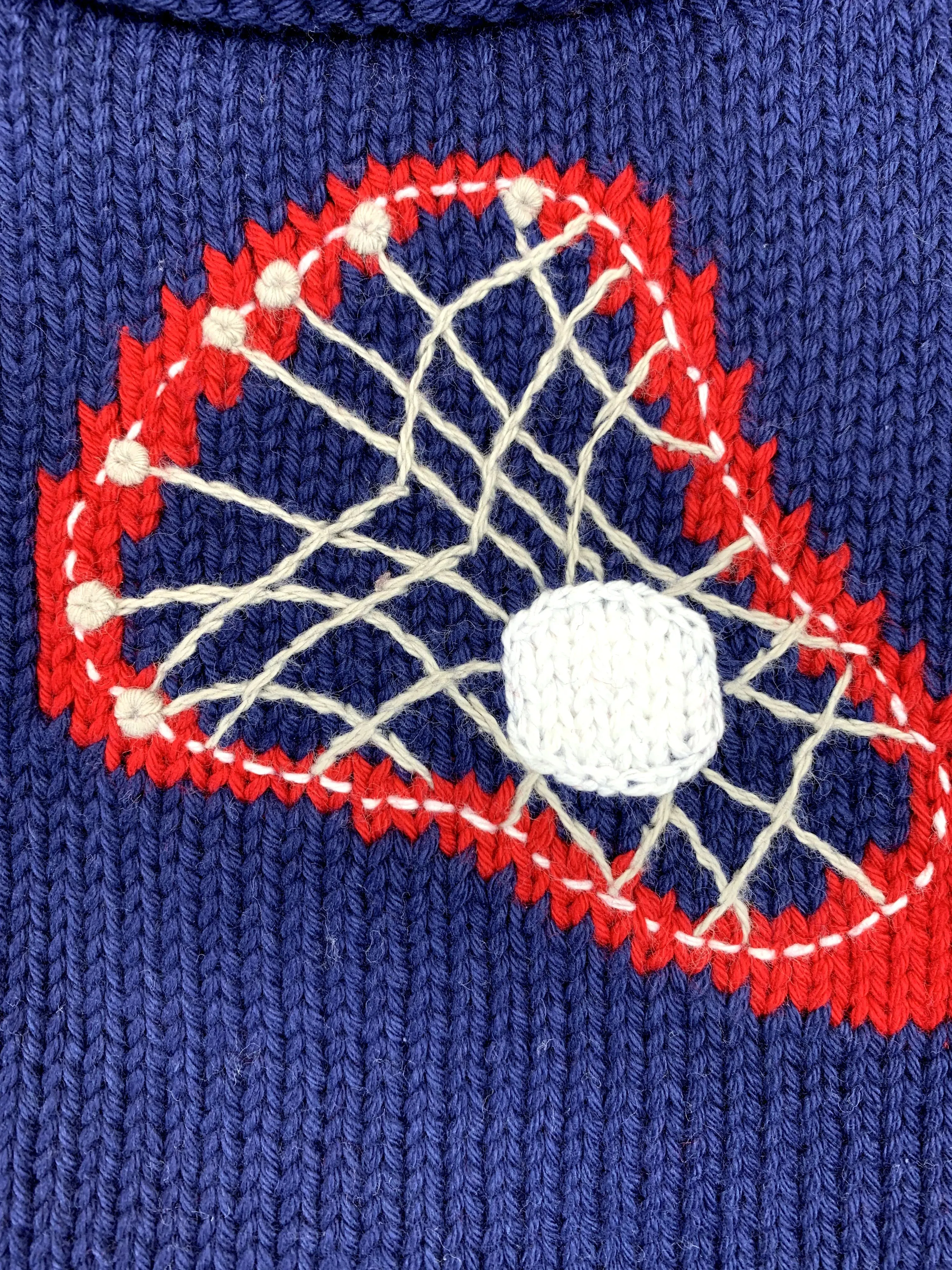 Navy Lacrosse Roll Neck Sweater