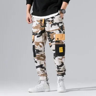 New Autumn Military Track Pants Men Fashion Brand Trousers Men Streetwear Mens Joggers Pants Cargo Navy