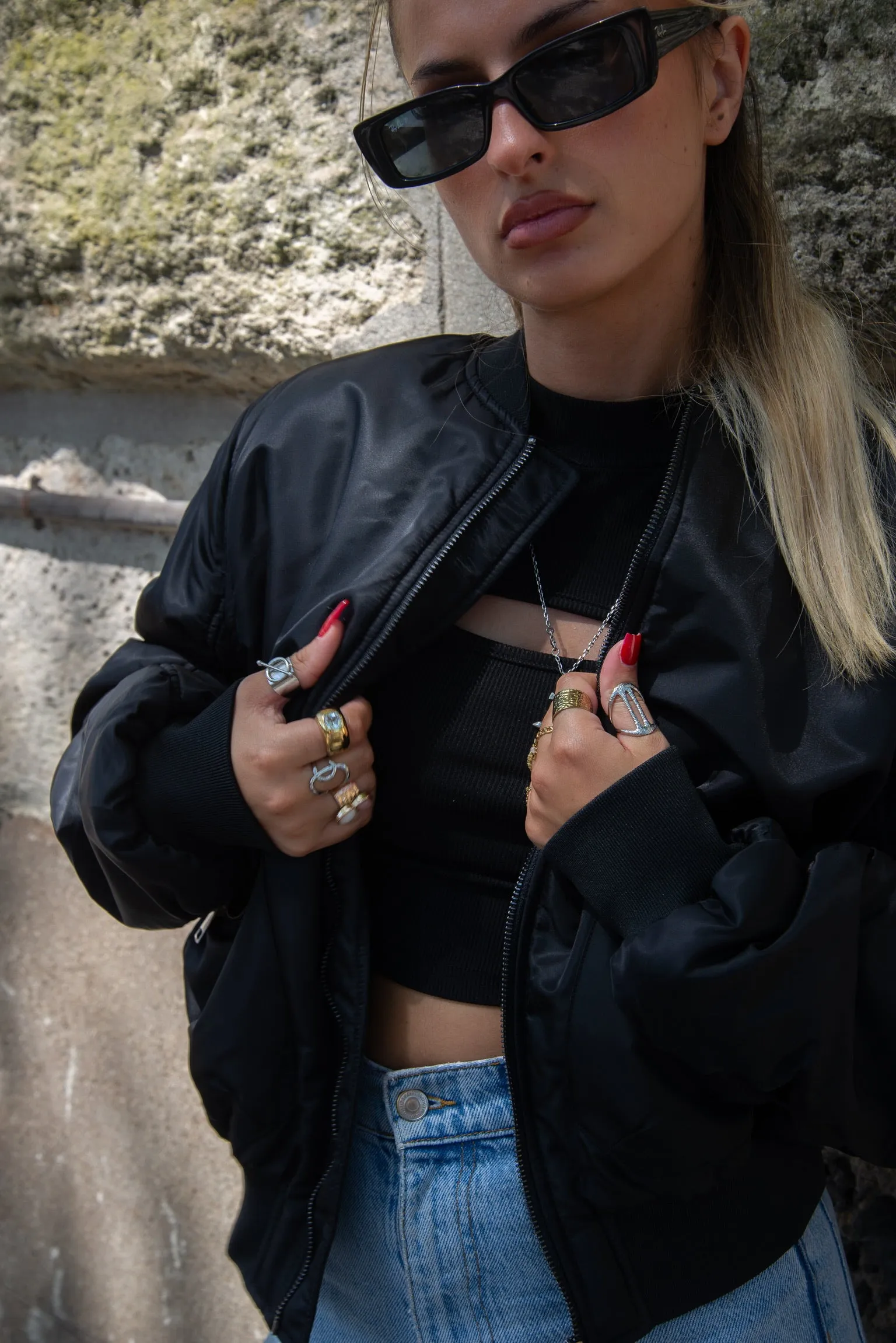 Oversized Bomber Jacket