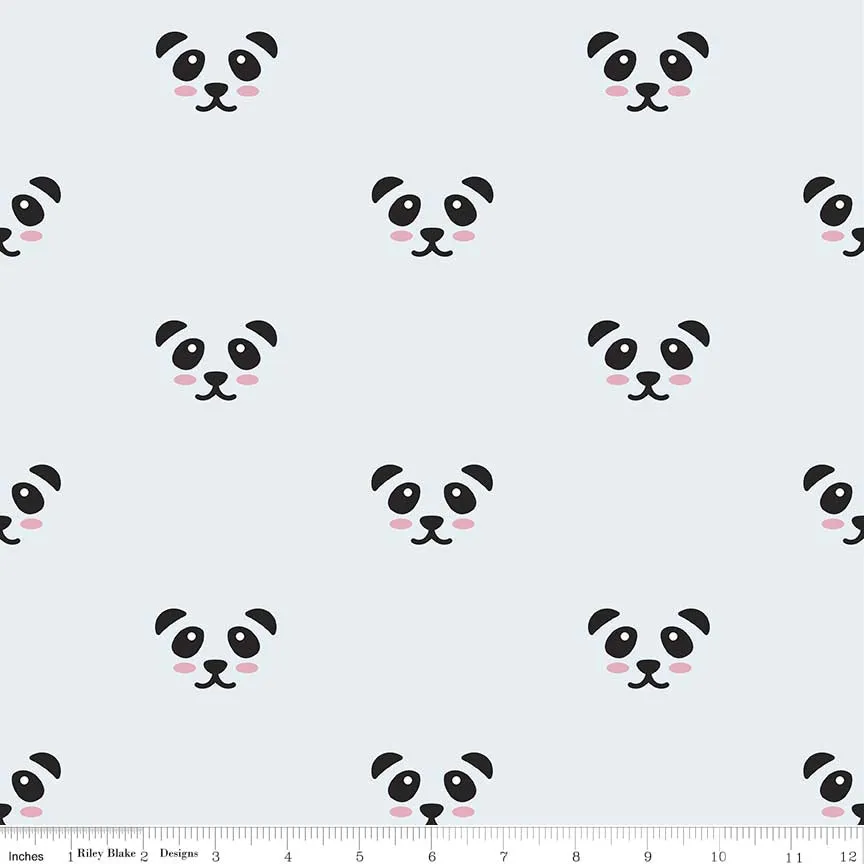 Panda Double Gauze Blue