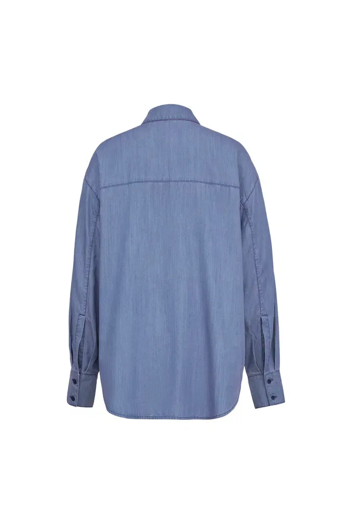 Parker Sun Protective Shirt in UPF50  Tencel Denim
