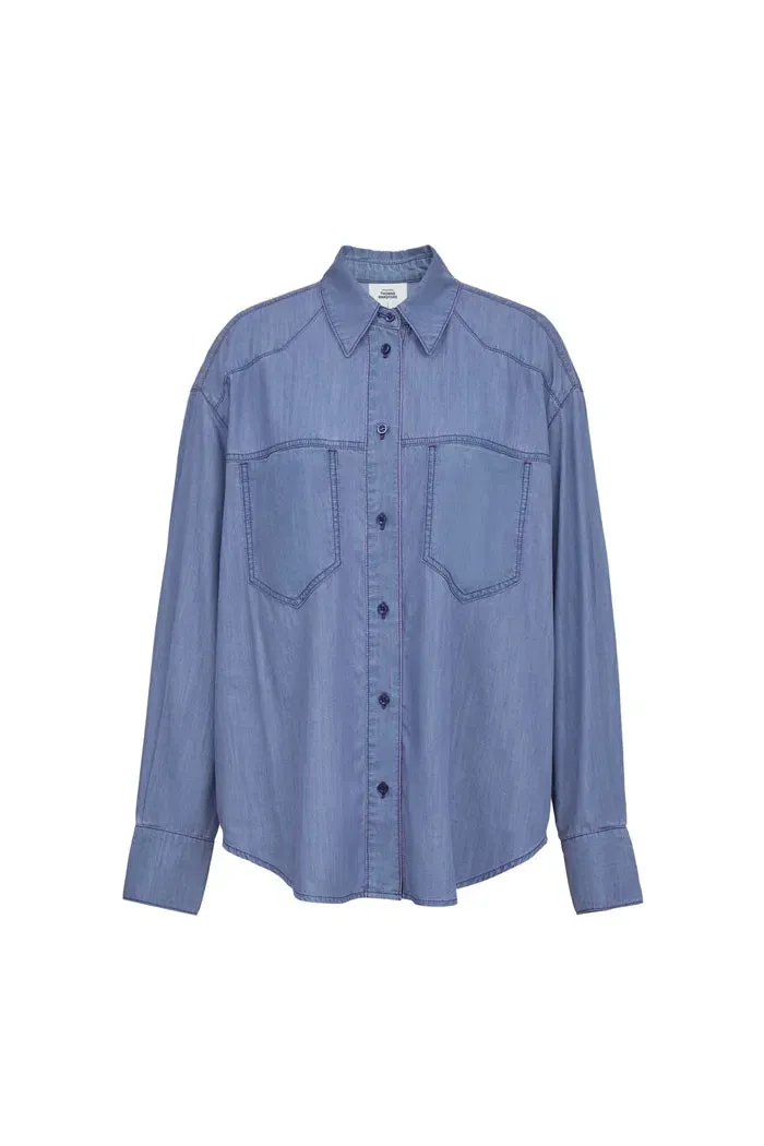 Parker Sun Protective Shirt in UPF50  Tencel Denim