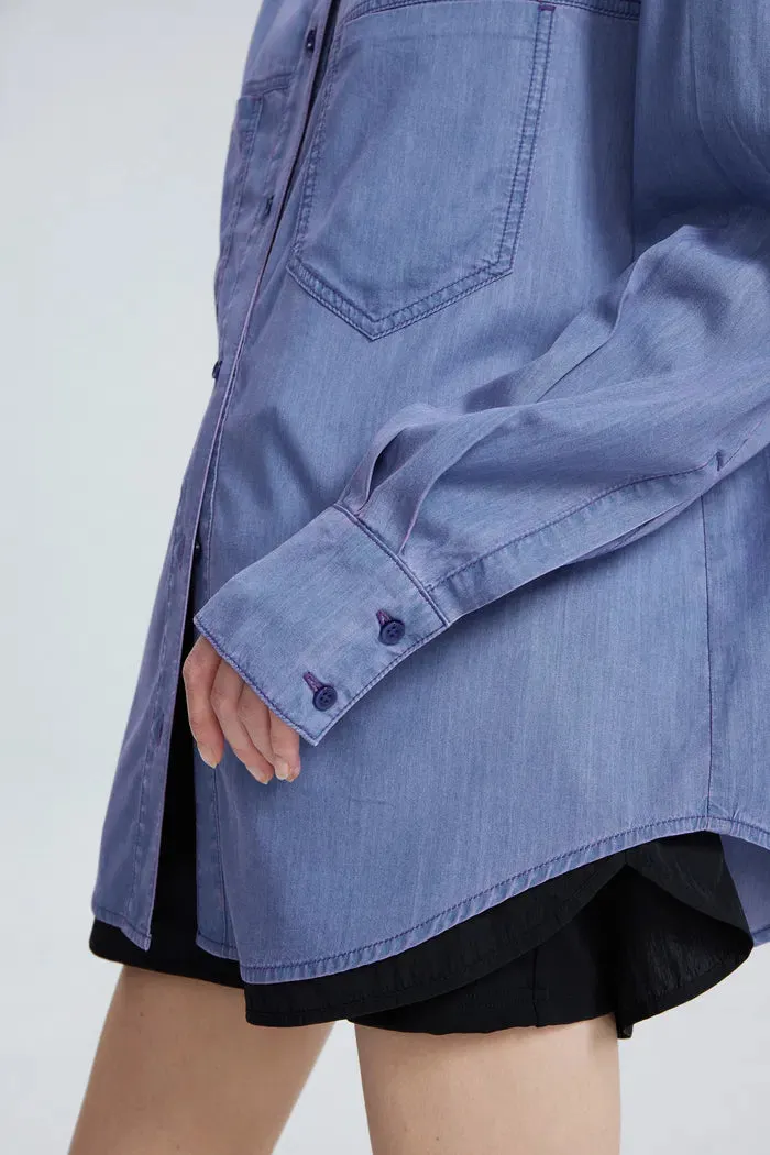 Parker Sun Protective Shirt in UPF50  Tencel Denim