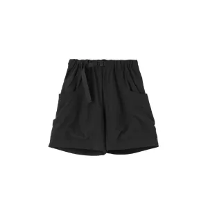 Patch Pockets Shorts in Black