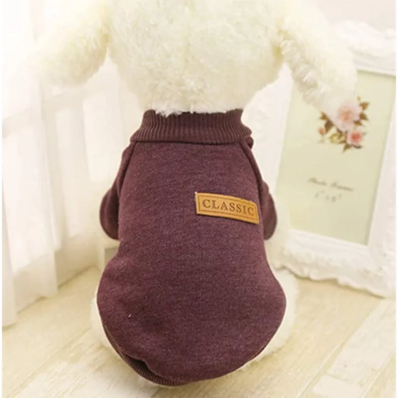 Pet Dog Classic Sweater Sweatshirt, Soft Fleece Coat