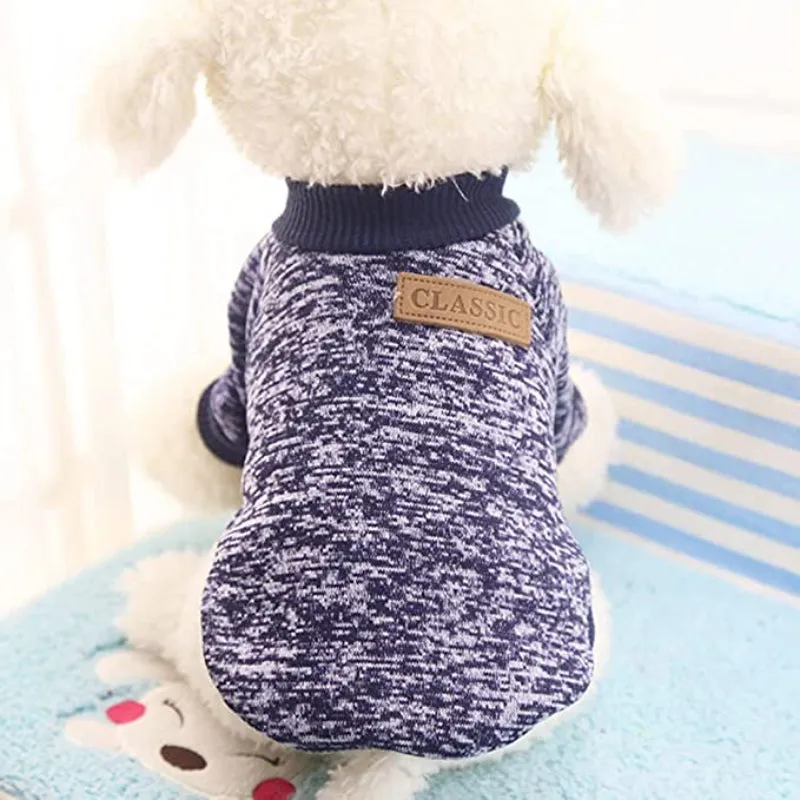 Pet Dog Classic Sweater Sweatshirt, Soft Fleece Coat