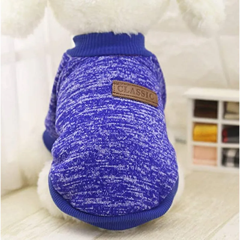 Pet Dog Classic Sweater Sweatshirt, Soft Fleece Coat