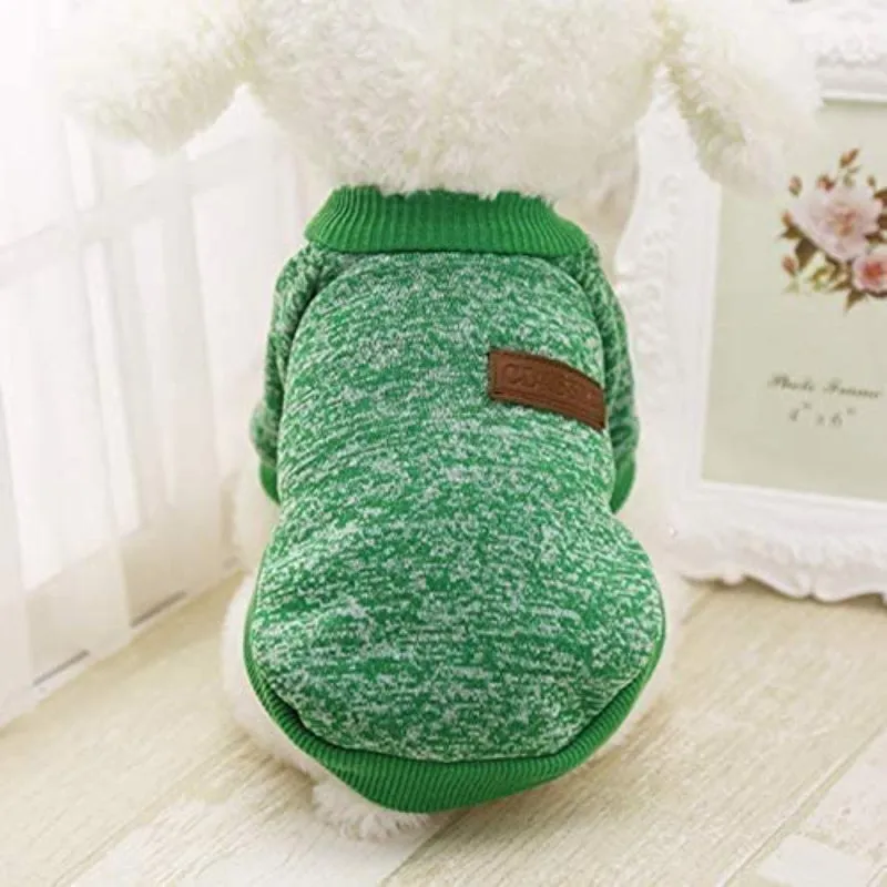 Pet Dog Classic Sweater Sweatshirt, Soft Fleece Coat