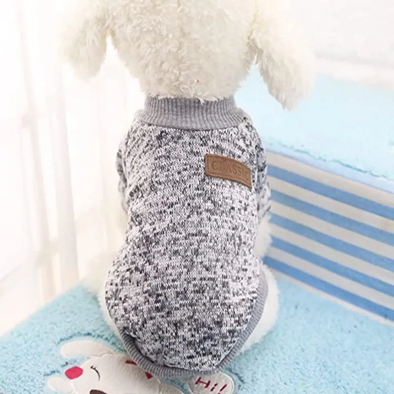 Pet Dog Classic Sweater Sweatshirt, Soft Fleece Coat