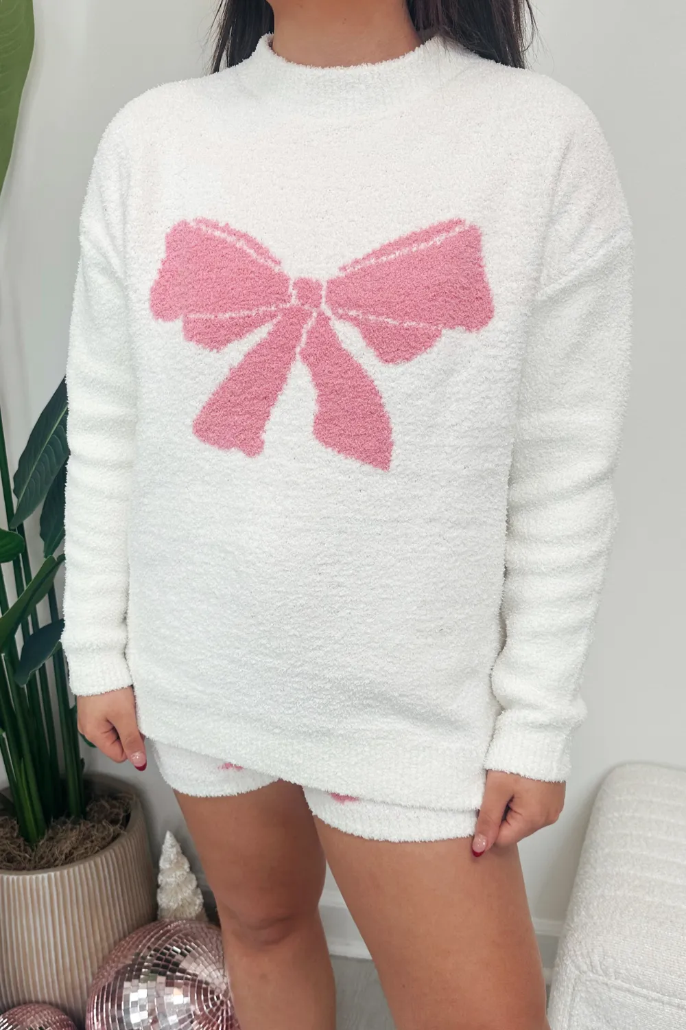 Pink Bow Sweater