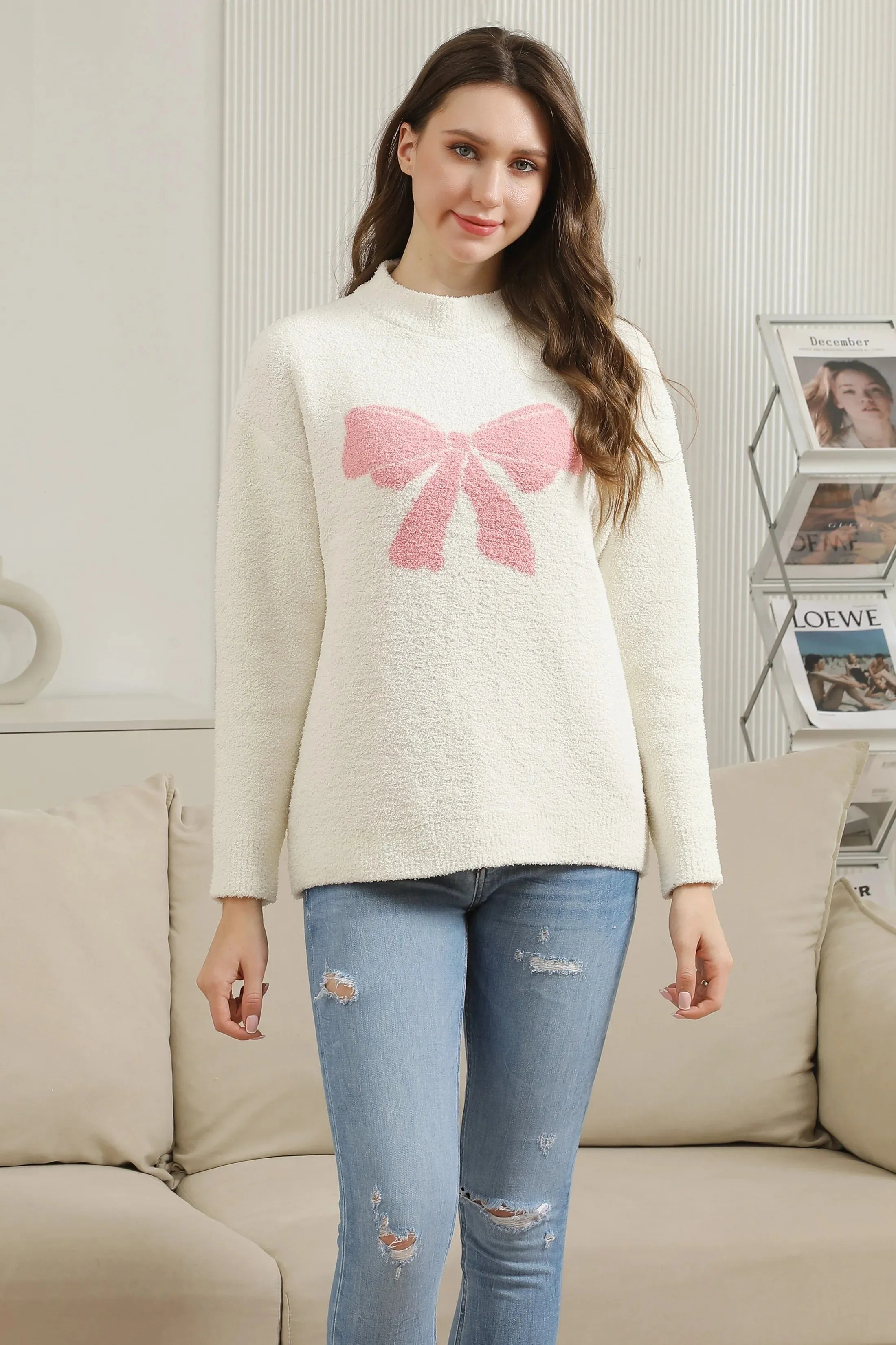 Pink Bow Sweater