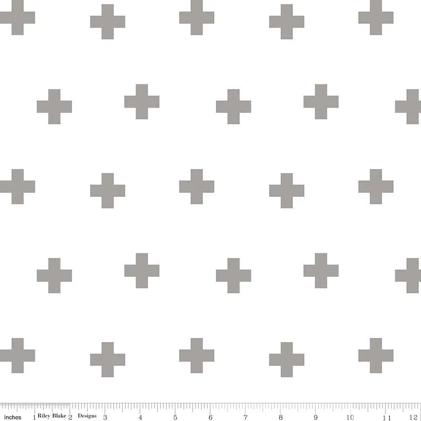 Plus Print Double Gauze Gray