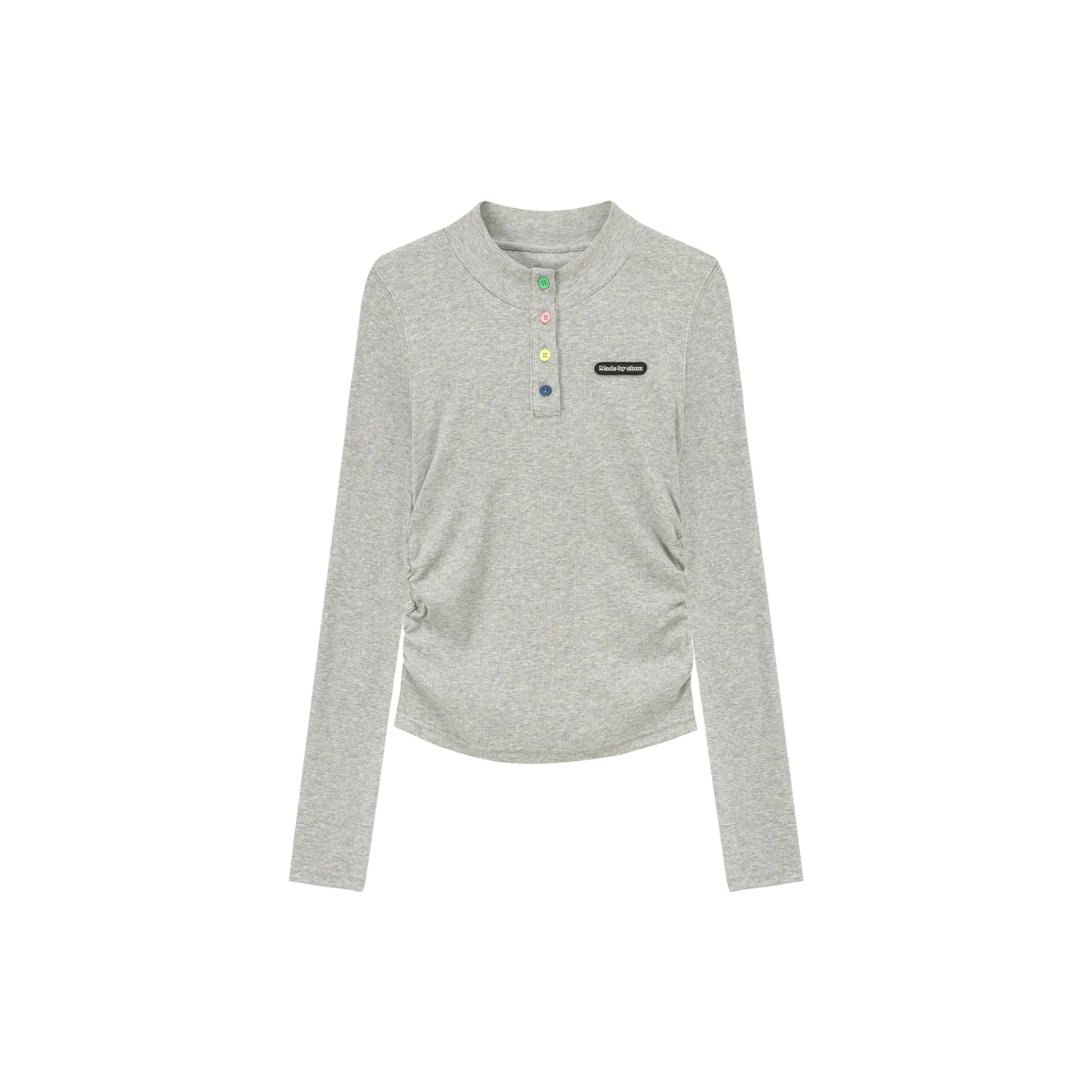 Rainbow Button Slim T-Shirt