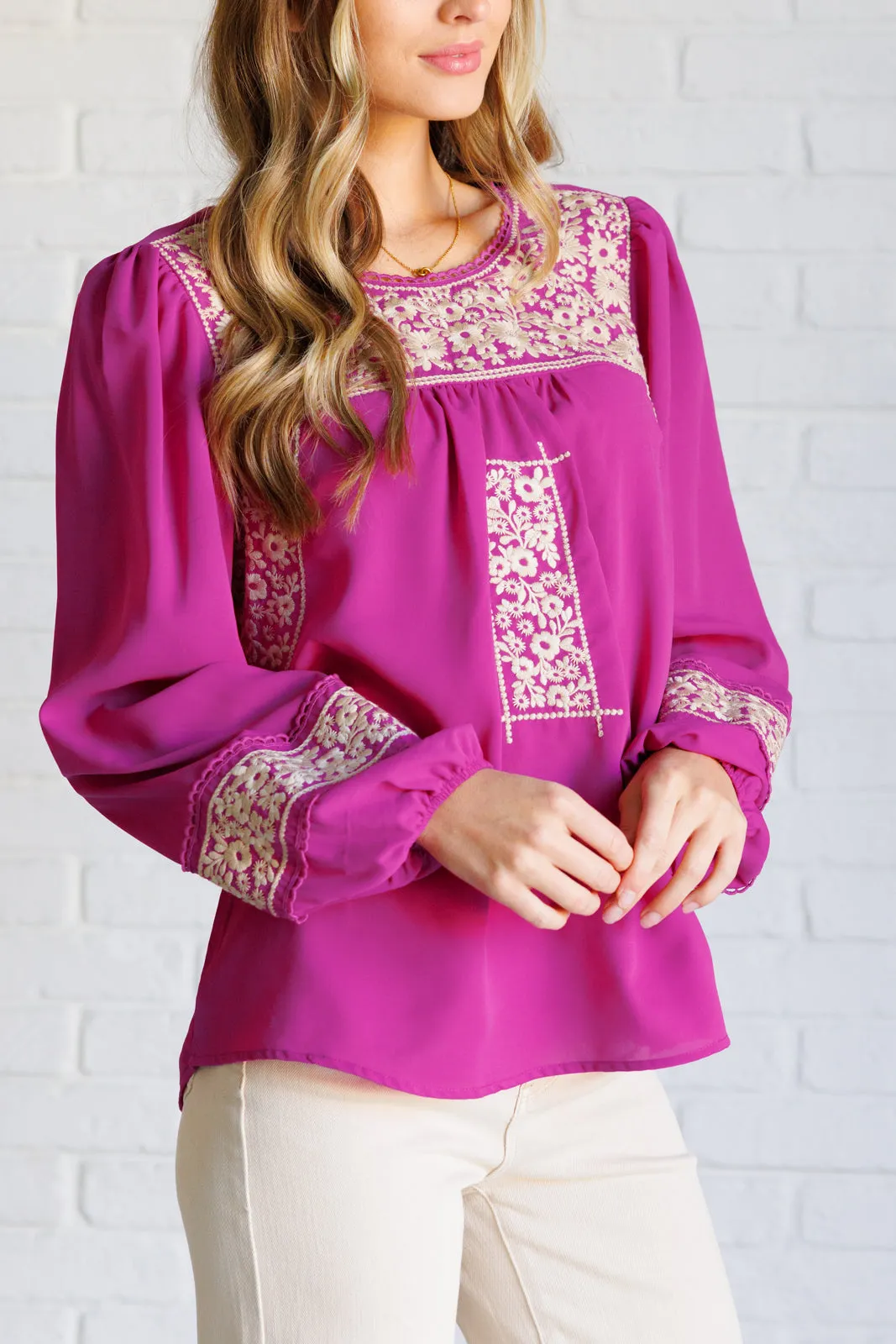 Rodeo Queen Embroidered Blouse (Online Exclusive)