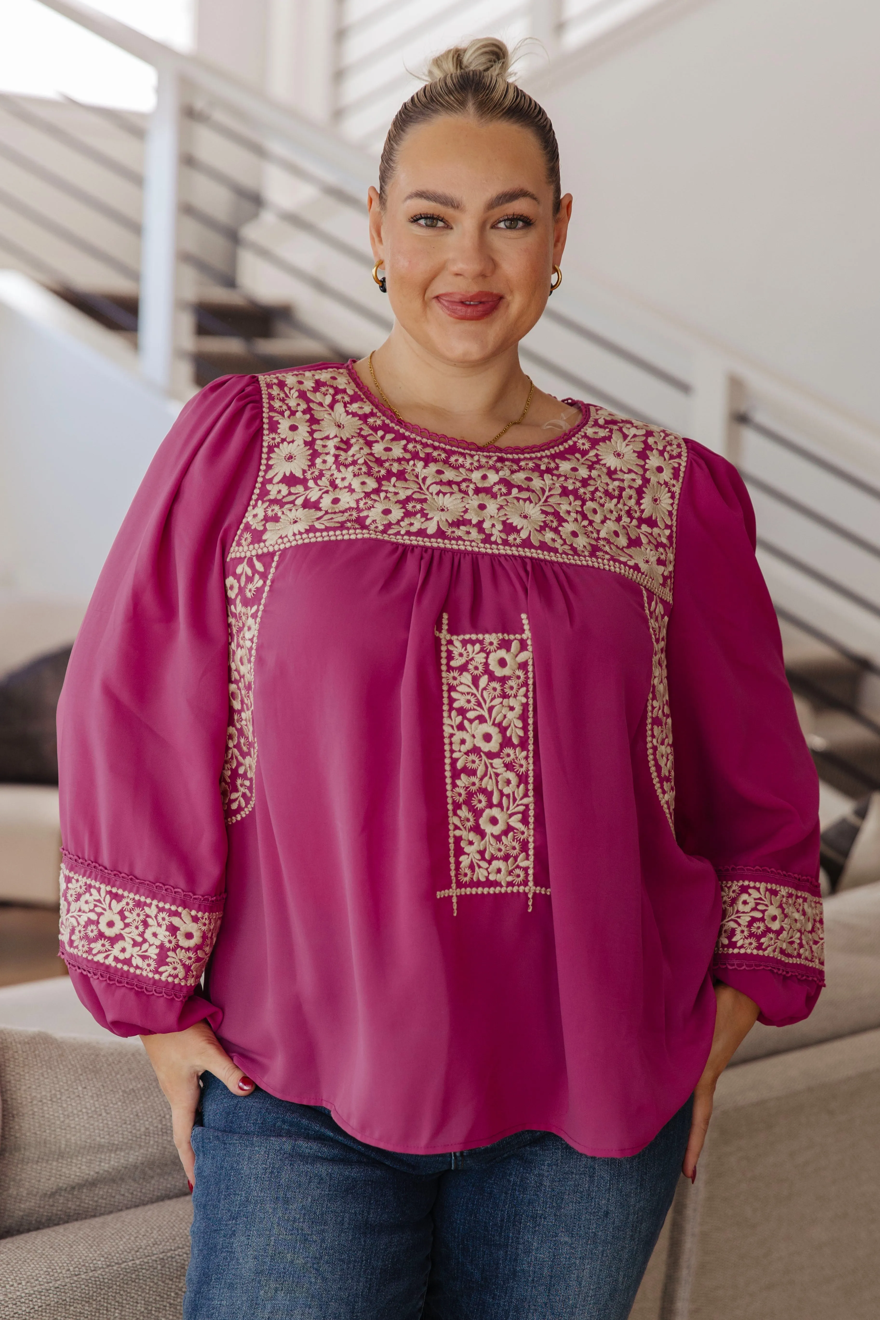 Rodeo Queen Embroidered Blouse (Online Exclusive)