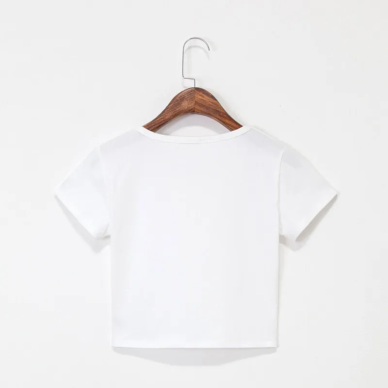 Round Neck Slim Fit Women's T-Shirt with Classic Design